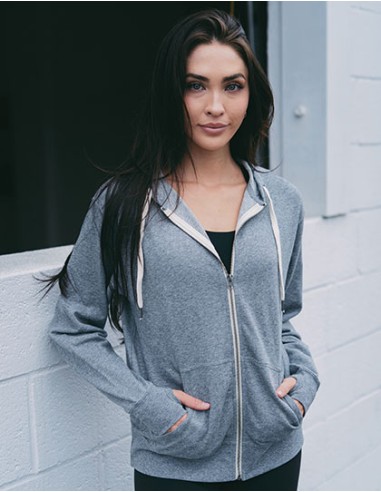 IND-PRM90HTZ-Unisex Midweight French Terry Zip Hood